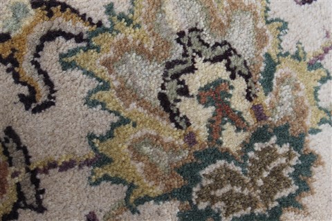 Tabriz Beige Runner Hand Knotted 27 X 81 Area Rug 250-24654 Image 7