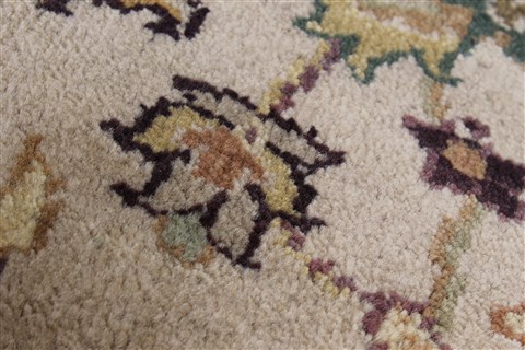 Tabriz Beige Runner Hand Knotted 27 X 81 Area Rug 250-24654 Image 9