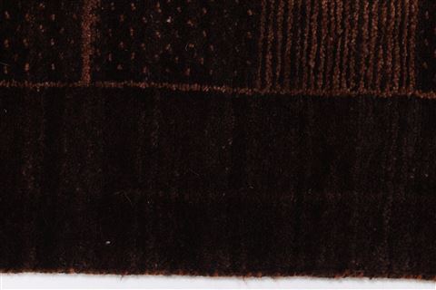 Gabbeh Brown Runner Hand Knotted 26 X 84 Area Rug 250-24657 Image 1