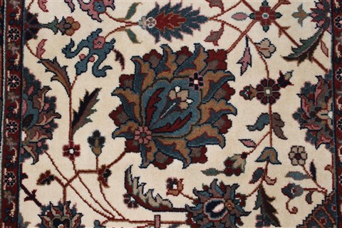 Tabriz Beige Runner Hand Knotted 27 X 711  Area Rug 250-24661 Image 3