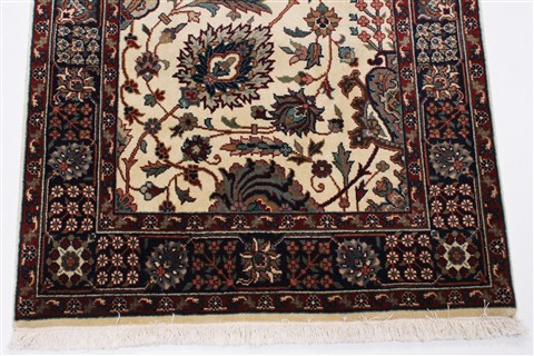 Tabriz Beige Runner Hand Knotted 27 X 711  Area Rug 250-24661 Image 4