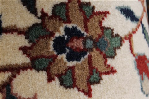 Tabriz Beige Runner Hand Knotted 27 X 711  Area Rug 250-24661 Image 8