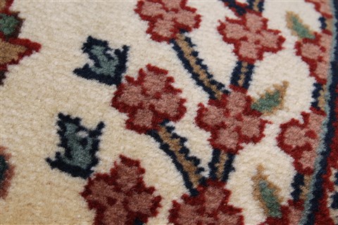 Tabriz Beige Runner Hand Knotted 27 X 711  Area Rug 250-24661 Image 9