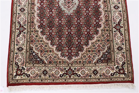 Tabriz Red Runner Hand Knotted 27 X 80 Area Rug 250-24662 Image 3