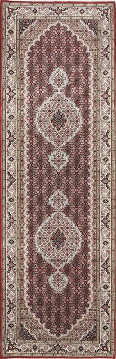 Tabriz Red Runner Hand Knotted 27 X 80 Area Rug 250-24662 Image 0