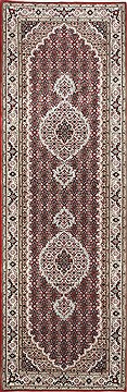 Tabriz Red Runner Hand Knotted 2'7" X 8'0"  Area Rug 250-24662