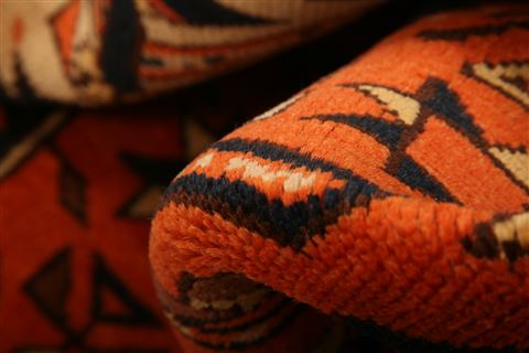 Shiraz Orange Hand Knotted 34 X 52  Area Rug 253-24674 Image 1