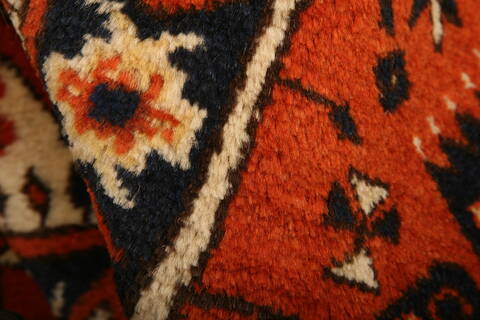 Shiraz Orange Hand Knotted 34 X 59  Area Rug 100-24675 Image 1