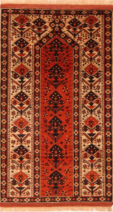 Shiraz Orange Hand Knotted 34 X 59  Area Rug 100-24675 Image 0