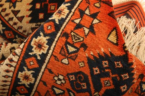 Shirvan Orange Hand Knotted 34 X 52 Area Rug 100-24676 Image 2