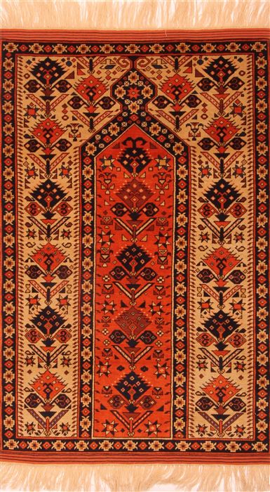 Shiraz Orange Hand Knotted 34 X 52 Area Rug 100-24676 Image 0