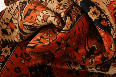 Shiraz Orange Hand Knotted 33 X 48  Area Rug 253-24677 Image 2