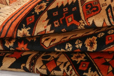 Shiraz Orange Hand Knotted 33 X 48  Area Rug 253-24677 Image 6