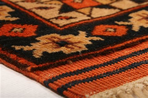 Shiraz Orange Hand Knotted 34 X 411  Area Rug 253-24679 Image 9