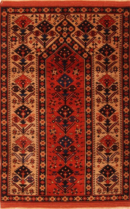 Shiraz Orange Hand Knotted 34 X 411  Area Rug 253-24679 Image 0