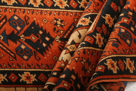 Shiraz Orange Hand Knotted 34 X 60  Area Rug 253-24681 Image 1