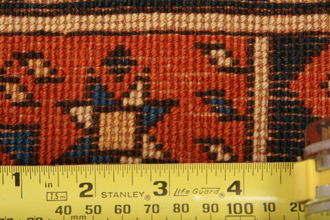 Shiraz Orange Hand Knotted 34 X 60  Area Rug 253-24681 Image 4