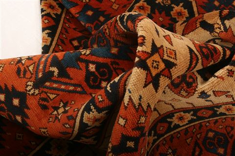 Shiraz Orange Hand Knotted 34 X 410 Area Rug 100-24682 Image 2