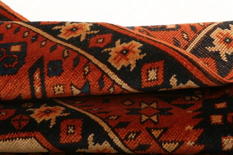 Shiraz Orange Hand Knotted 34 X 410 Area Rug 100-24682 Image 5