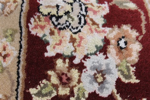 Tabriz Beige Runner Hand Knotted 26 X 80 Area Rug 250-24684 Image 8