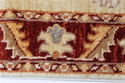 Pishavar Beige Runner Hand Knotted 25 X 610 Area Rug 250-24686 Image 2