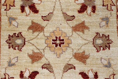 Pishavar Beige Runner Hand Knotted 25 X 610 Area Rug 250-24686 Image 3
