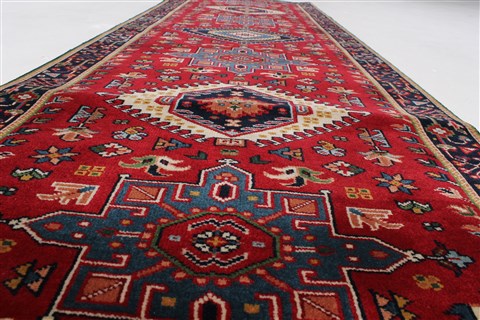 Karajeh Red Runner Hand Knotted 26 X 711 Area Rug 250-24689 Image 1