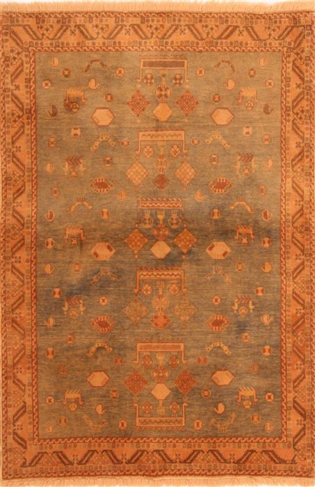Qashqai Blue Hand Knotted 35 X 52 Area Rug 100-24690 Image 0