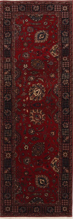 Tabriz Red Runner Hand Knotted 28 X 711  Area Rug 250-24693 Image 0