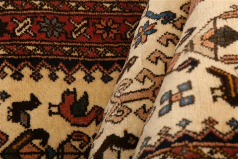 Abadeh Beige Runner Hand Knotted 28 X 65 Area Rug 100-24713 Image 4