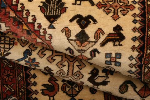 Abadeh Beige Runner Hand Knotted 28 X 65 Area Rug 100-24713 Image 5