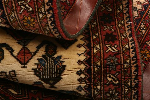 Abadeh Beige Runner Hand Knotted 28 X 65 Area Rug 100-24713 Image 6