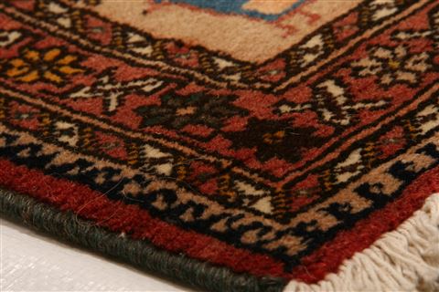 Abadeh Beige Runner Hand Knotted 28 X 65 Area Rug 100-24713 Image 9