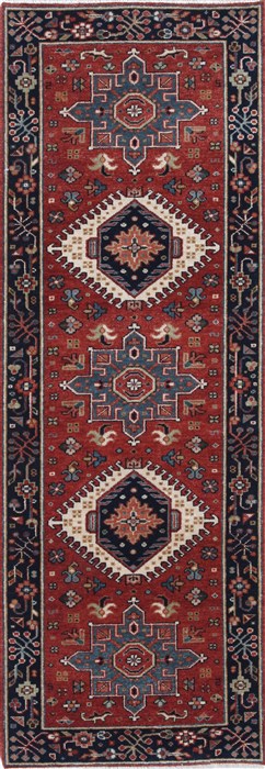 Karajeh Red Runner Hand Knotted 21 X 60 Area Rug 250-24723 Image 0