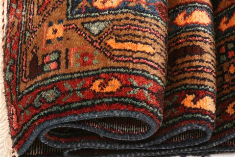 Mehravan Multicolor Runner Hand Knotted 38 X 103 Area Rug 253-24742 Image 4