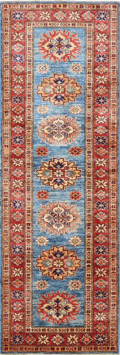 Kazak Blue Runner Hand Knotted 20 X 60 Area Rug 250-24752 Image 0