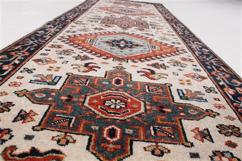 Karajeh Beige Runner Hand Knotted 20 X 511 Area Rug 250-24757 Image 3