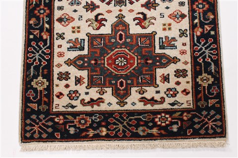 Karajeh Beige Runner Hand Knotted 20 X 511 Area Rug 250-24757 Image 6