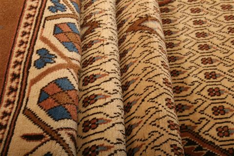 Tabriz Brown Runner Hand Knotted 42 X 104 Area Rug 100-24773 Image 3