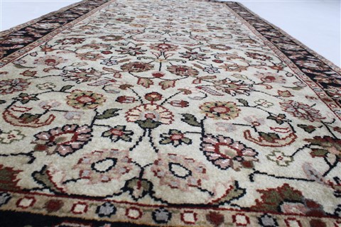 Kashmar Beige Runner Hand Knotted 29 X 61 Area Rug 250-24788 Image 2