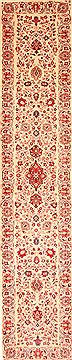 Kashmar Beige Runner Hand Knotted 2'7" X 13'5"  Area Rug 100-24801