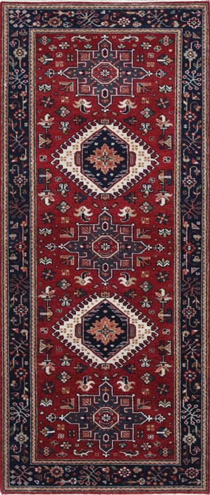 Karajeh Red Runner Hand Knotted 27 X 511  Area Rug 250-24805 Image 0