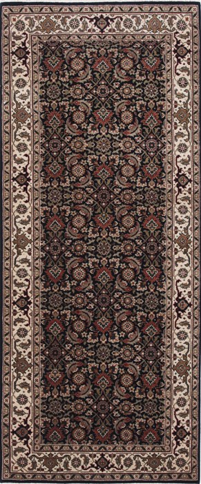 Herati Black Hand Knotted 27 X 62  Area Rug 250-24814 Image 0