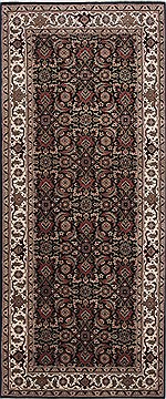 Indian Herati Black Rectangle 3x5 ft Wool Carpet 24814
