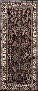 Indian Herati Black Rectangle 3x5 ft Wool Carpet 24814