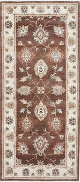 Ziegler Brown Runner Hand Knotted 2'6" X 6'0"  Area Rug 250-24815
