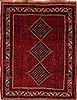 Qashqai Red Square Hand Knotted 67 X 85  Area Rug 100-24818 Thumb 0