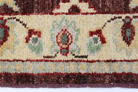Chobi Brown Runner Hand Knotted 20 X 52 Area Rug 250-24820 Image 2