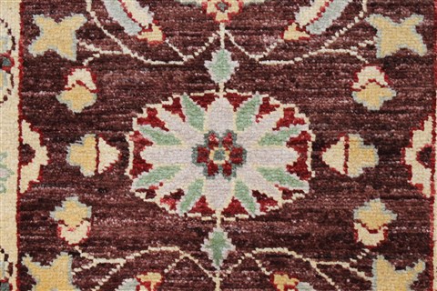 Chobi Brown Runner Hand Knotted 20 X 52 Area Rug 250-24820 Image 3