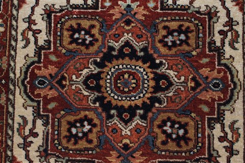 Serapi White Runner Hand Knotted 26 X 60 Area Rug 250-24822 Image 2